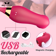SMT4676 - Trứng rung 2 đầu hình bông hoa hồng có 10 chế độ sạc điện