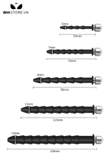 SMT4688 - Sounding silicon kích thích niệu đạo có nắp chặn inox rỗng giữa