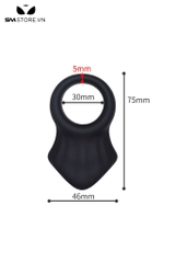 SMT4702 - Vòng đeo dương vật silicon với thiết kế ôm khít dài 75mm