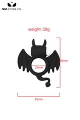 SMT4706 - Vòng đeo dương vật silicon có rung hình cánh rơi dài 80mm