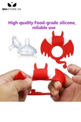 SMT4706 - Vòng đeo dương vật silicon có rung hình cánh rơi dài 80mm