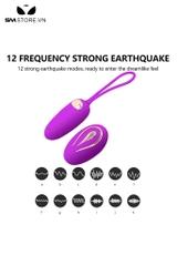 SMT4712 - Trứng rung mini không dây điều khiển từ xa sạc điện dài 16.8cm