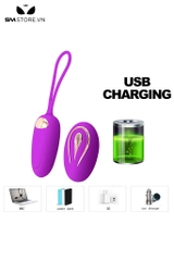 SMT4712 - Trứng rung mini không dây điều khiển từ xa sạc điện dài 16.8cm