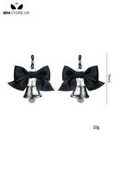 SMT4731 - Kẹp ti nipple play gắn nơ và đính chuông dài 70mm