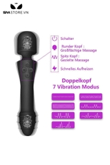 SMT4475 - Chày rung tình yêu silicon và sưởi ấm với đường vân ngang