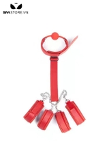 SMT4804 - Cố định tư thế với vòng choker mix còng tay chân và ball gag