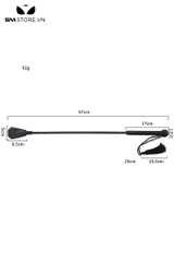 SMT4821 - Roi da BDSM bản dẹt hình cánh quạt dài 67cm có quai cầm tay