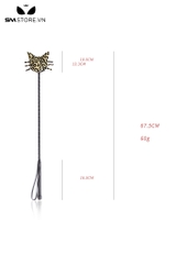 SMT4835 - Roi da BDSM hình đầu mèo có râu họa tiết da báo dài 67 và 69cm