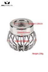 SMT4865 - Vòng đeo tinh hoàn thân lồng dạng lưới và khuyên móc tạ