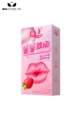 SMT4869 -  Bao cao su miệng với hương dâu tự nhiên hộp 10 cái