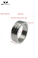 SMT4872 - Vòng đeo dương vật inox không gỉ với rãnh kép và 4 size