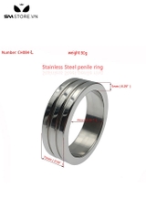 SMT4872 - Vòng đeo dương vật inox không gỉ với rãnh kép và 4 size