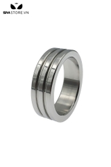 SMT4872 - Vòng đeo dương vật inox không gỉ với rãnh kép và 4 size