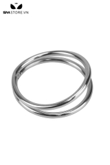 SMT4873 - Vòng đeo cu inox cao cấp dạng vòng trơn hở dễ dàng vệ sinh
