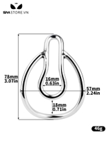 SMT4875 - Vòng đeo cu inox thiết kế rỗng giúp giữ và cố định tinh hoàn