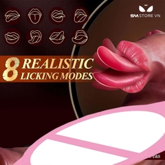 SMT4882 - Dương vật giả rung thụt xoay điều khiển từ xa có lưỡi liếm