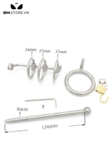 SMT4909 - Sounding inox với lồng khóa bên ngoài và que niệu đạo trong