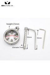 SMT4911 - Sounding inox niệu inox mix vòng đeo dương vật đính 6 vít