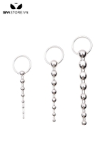 SMT4917 - Đồ chơi niệu đạo sounding inox với chuỗi hạt tăng dần mix vòng