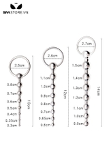 SMT4917 - Đồ chơi niệu đạo sounding inox với chuỗi hạt tăng dần mix vòng