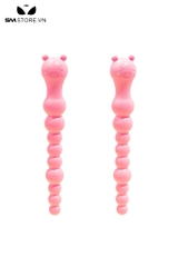 SMT4922 - Anal beads dạng chuỗi hạt hình tai gấu dài 21cm silicon mềm