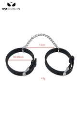 SMT4995 - Còng tay tình yêu silicon co giãn liên kết bằng xích và khóa kim loại
