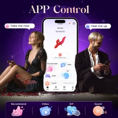 SMT4997 - Máy rung 2 đầu lưỡi liếm có 10 chế độ và điều khiển từ xa