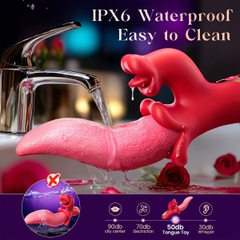 SMT4997 - Máy rung 2 đầu lưỡi liếm có 10 chế độ và điều khiển từ xa