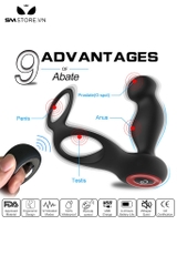 SMT5026 - Vòng rung dương vật mix butt plug điều khiển từ xa và sạc điện