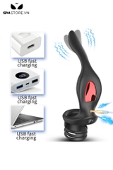 SMT5029 - Vòng chống xuất tinh đeo cu mix butt plug điều khiển từ xa