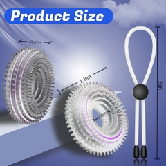 SMT5037 - Combo 3 vòng đeo gốc dương vật silicon co giãn có gai bao quanh