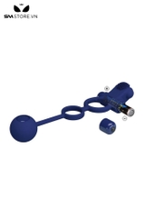SMT5048 - Vòng đeo dương vật có 10 tần số rung mix viên bi tròn nhỏ