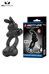 SMT5057 - Vòng đeo dương vật rung Pretty Love hình chú thỏ  dài 106mm