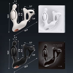 SMT5060 - Vòng rung tình yêu mix butt plug rỗng sạc điện và chống nước