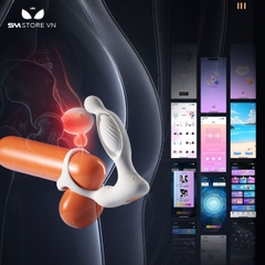 SMT5060 - Vòng rung tình yêu mix butt plug rỗng sạc điện và chống nước