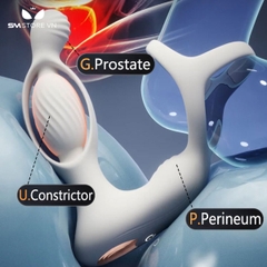 SMT5060 - Vòng rung tình yêu mix butt plug rỗng sạc điện và chống nước