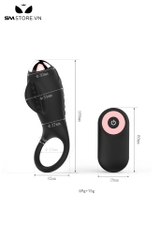 SMT5062 - Vòng rung đeo dương vật có bề mặt gai mịn dài 97mm