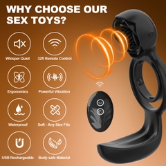 SMT5064 - Vòng rung tình yêu cao cấp với cấu trúc 2 vòng mix hoa hồng