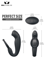 SMT5066 - Vòng đeo dương vật rung thiết kế hở mix butt plug điều khiển xa
