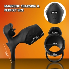 SMT5074 - Vòng đeo cu có lưỡi liếm kích thích âm vật có 9 chế độ