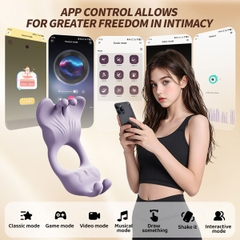 SMT5077 - Vòng rung đeo dương vật ngụy trang con bướm dài 120mm