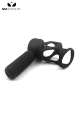 SMT5079 - Vòng đeo chim rung thiết kế dạng lưới mix butt plug dài