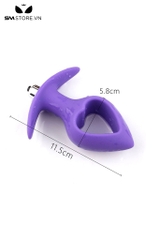 SMT5112 - Máy kích thích hậu môn giá rẻ bằng silicon rỗng giữa dài 11.5cm