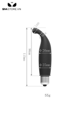 SMT5113 - Máy rung hậu môn hình bút cong thon bằng silicon dài 115mm