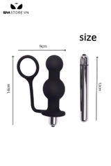 SMT5118 - Plug rung dạng chuỗi hạt mix vòng đeo dương vật dài 14cm