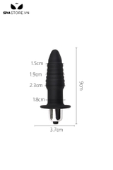 SMT5124 - Butplug anal rung thiết kế xoắn ốc silicon dài 9 và 11cm