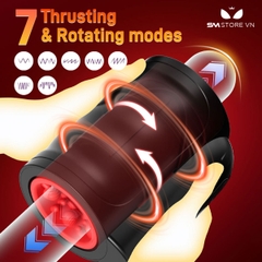 SMT5155 - Cốc thủ dâm tự động có 7 chế độ hút xoay và nhiều bi nổi trong