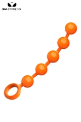 SMT5165 - Anal beads với chuỗi 7 hạt trơn có vòng tròn chất liệu silicon