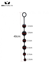 SMT5180 - Anal beads với chuỗi hạt mix dây nối linh hoạt dài 40cm