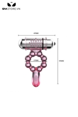SMT5223 - Vòng bi đeo dương vật có rung và bi nổi quanh dài 95mm